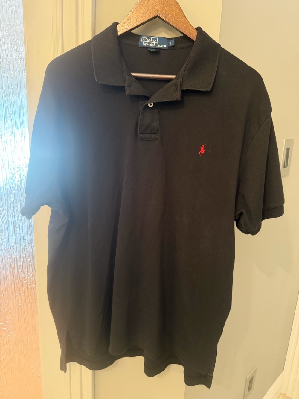Polo by Ralph Lauren Men's Black Short-Sleeve Classic Pique Polo